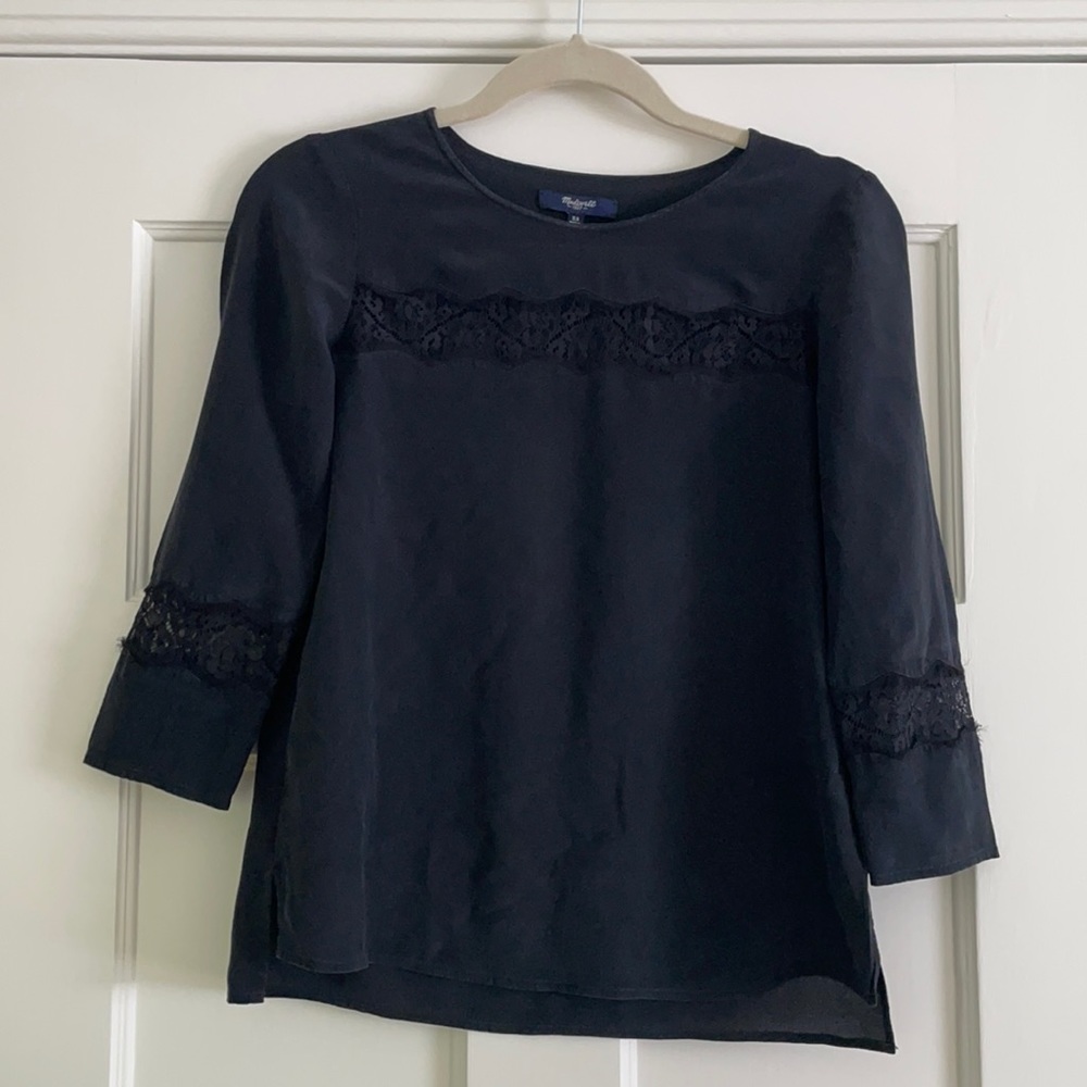 Madewell Lace Black Shirt